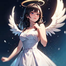 An angel Lands