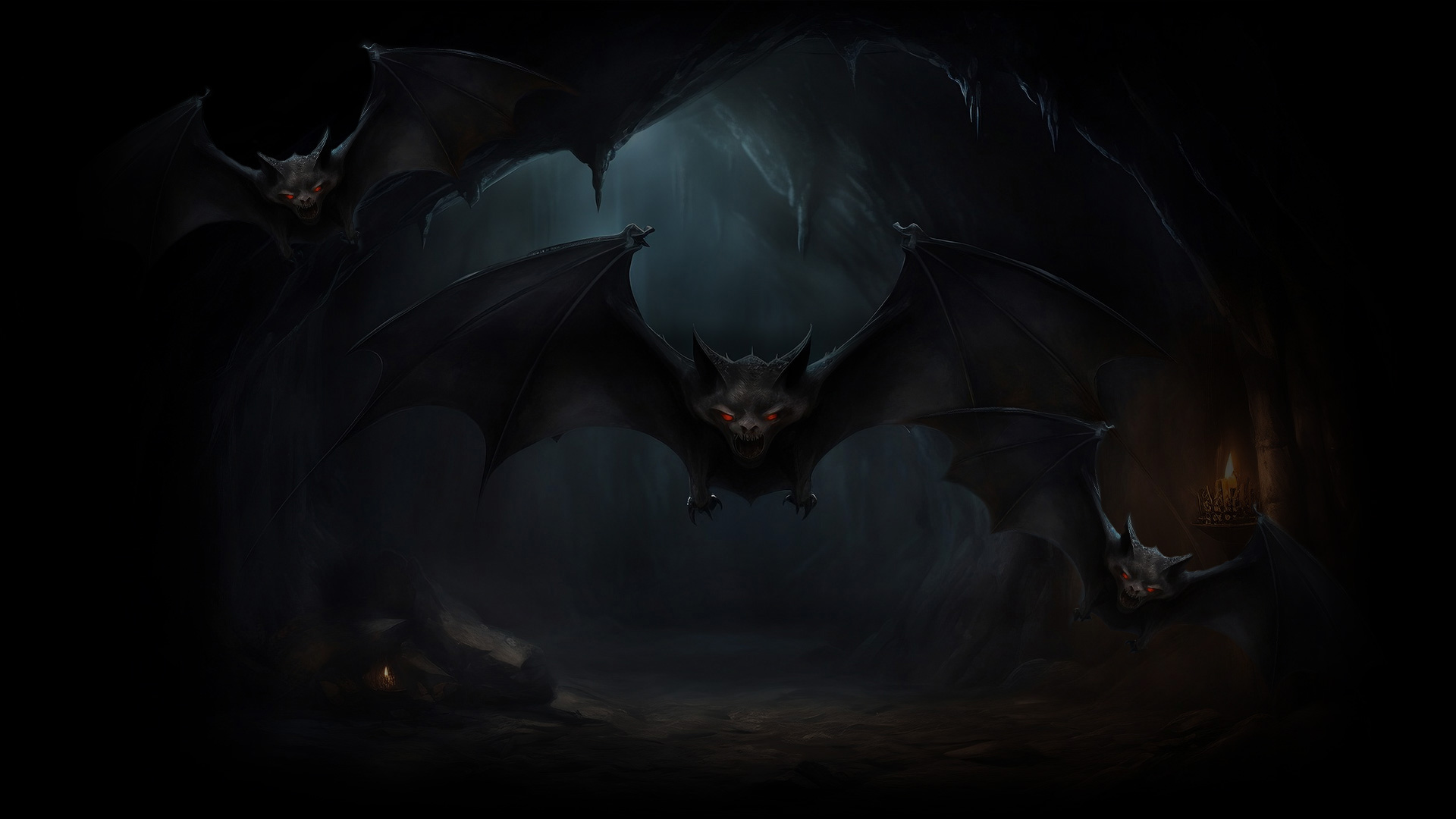 Bat in cave