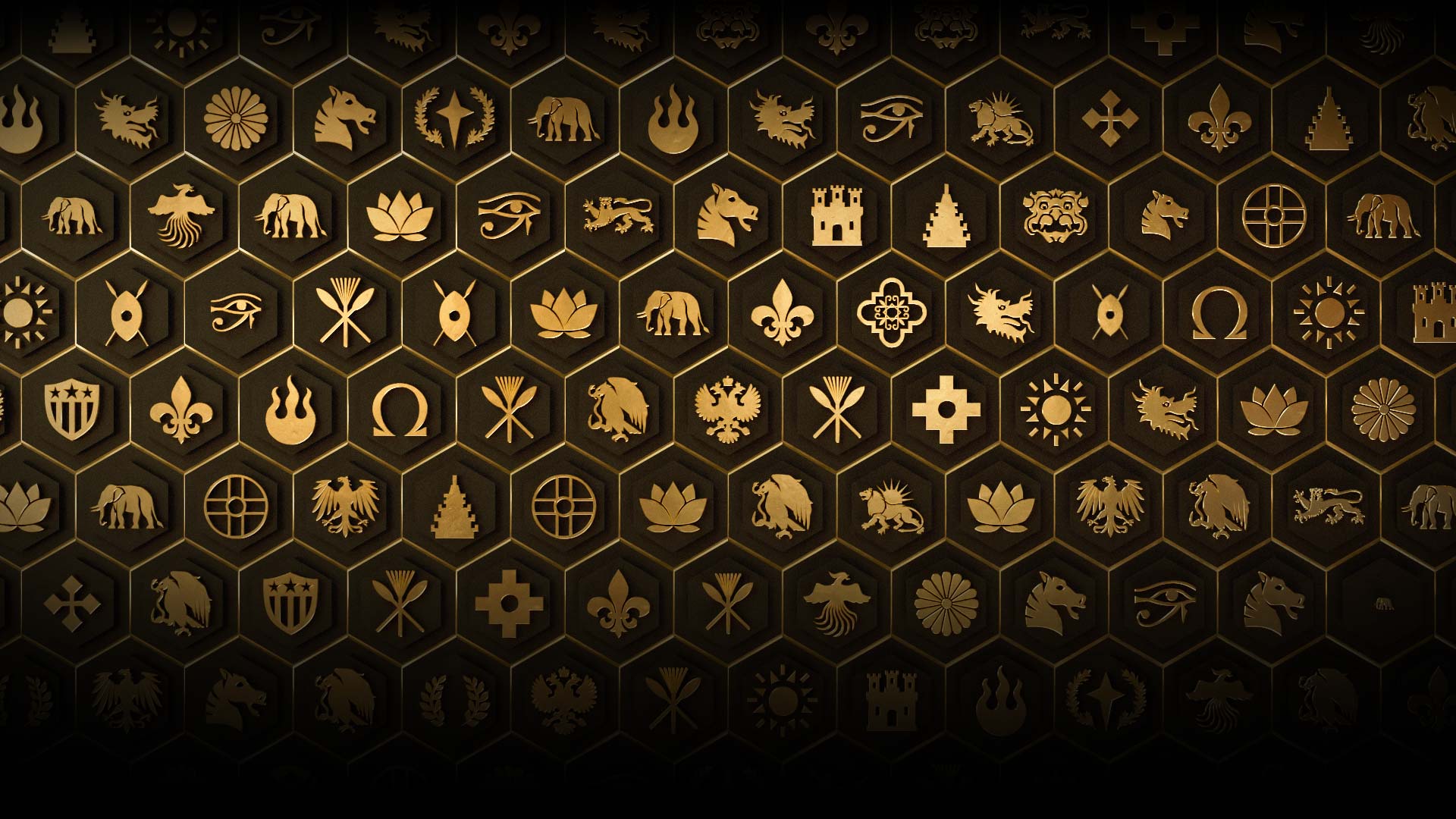 Gold Hex Grid