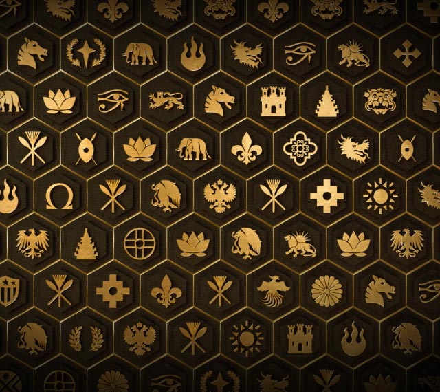 Mini Gold Hex Grid