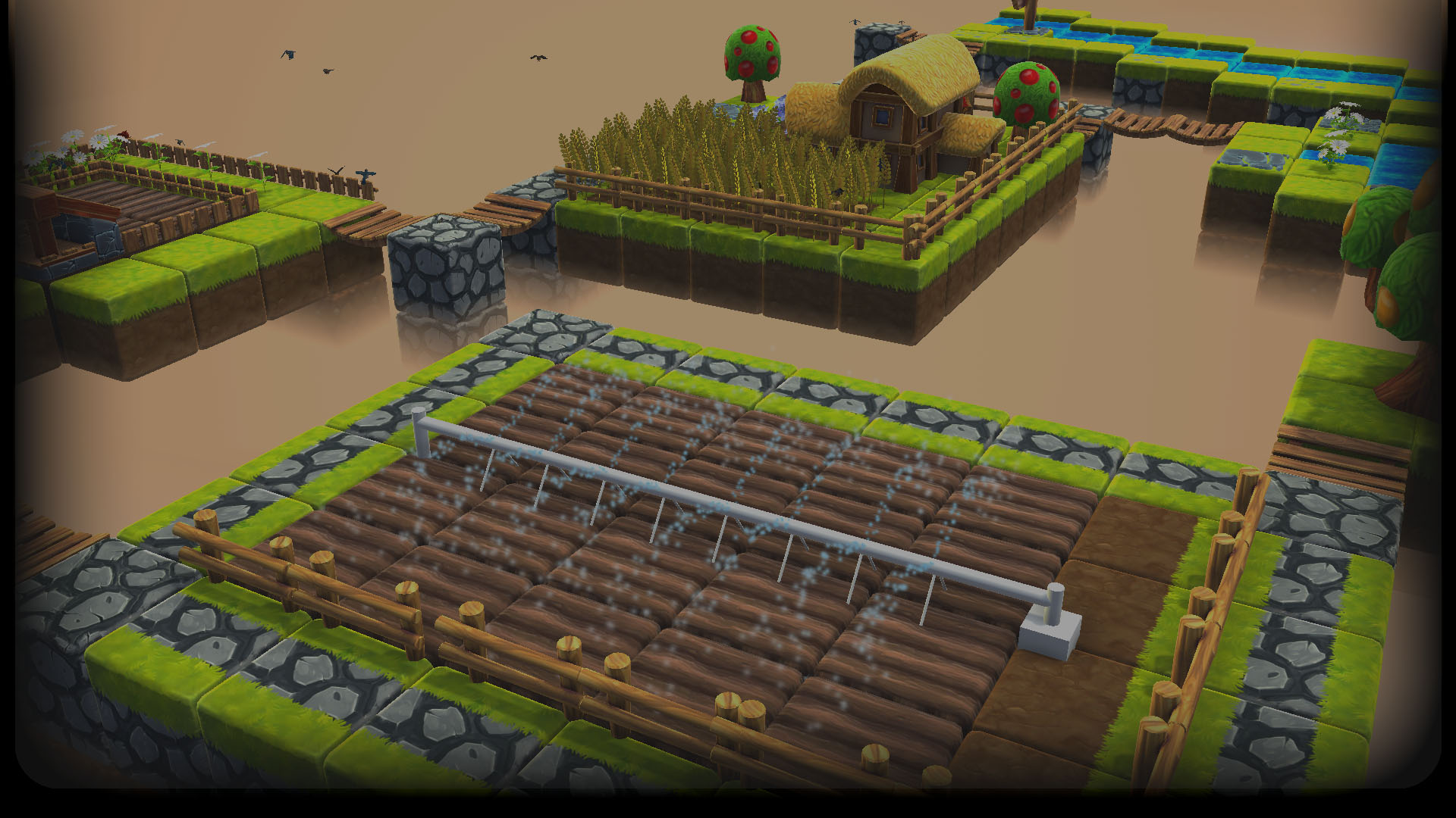 Watering the land
