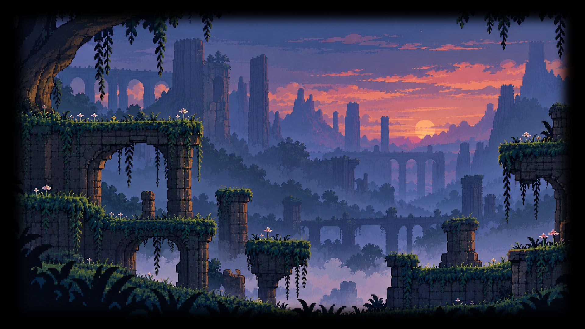 Sunset Over the Forgotten Ruins