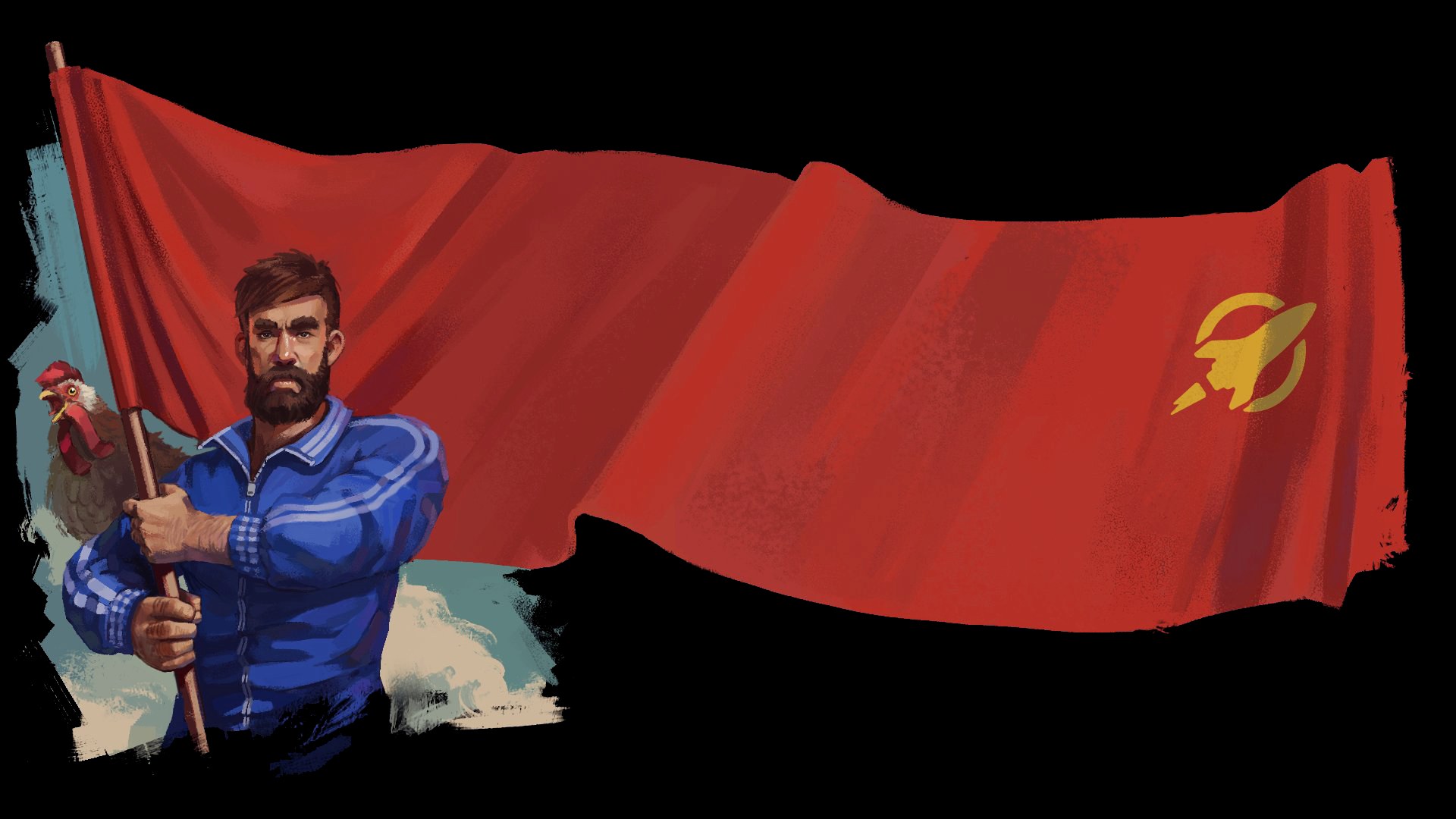 Man with flag
