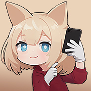 Fia with Phone - Chibi Neko