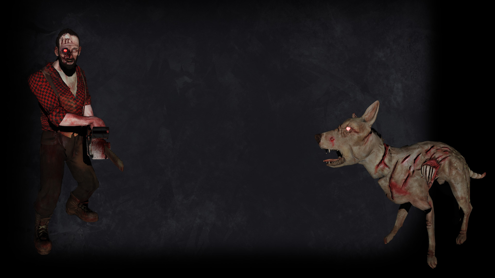 Infected Tree Cutter and Zombie Dog