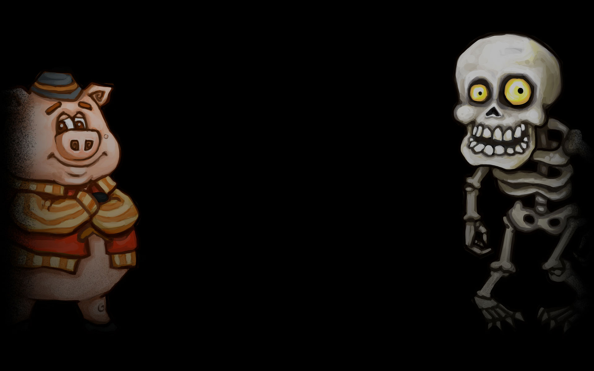 Piggy & Skeleton