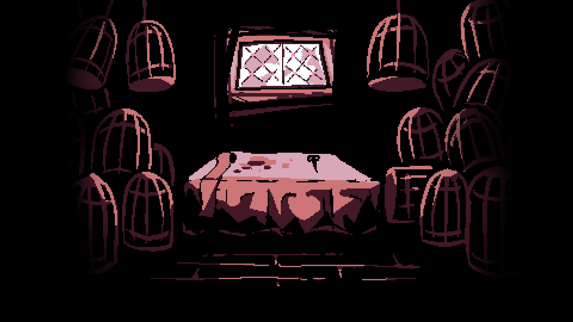 Stacks of empty cages