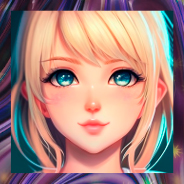 Anime Girl Face - Blonde