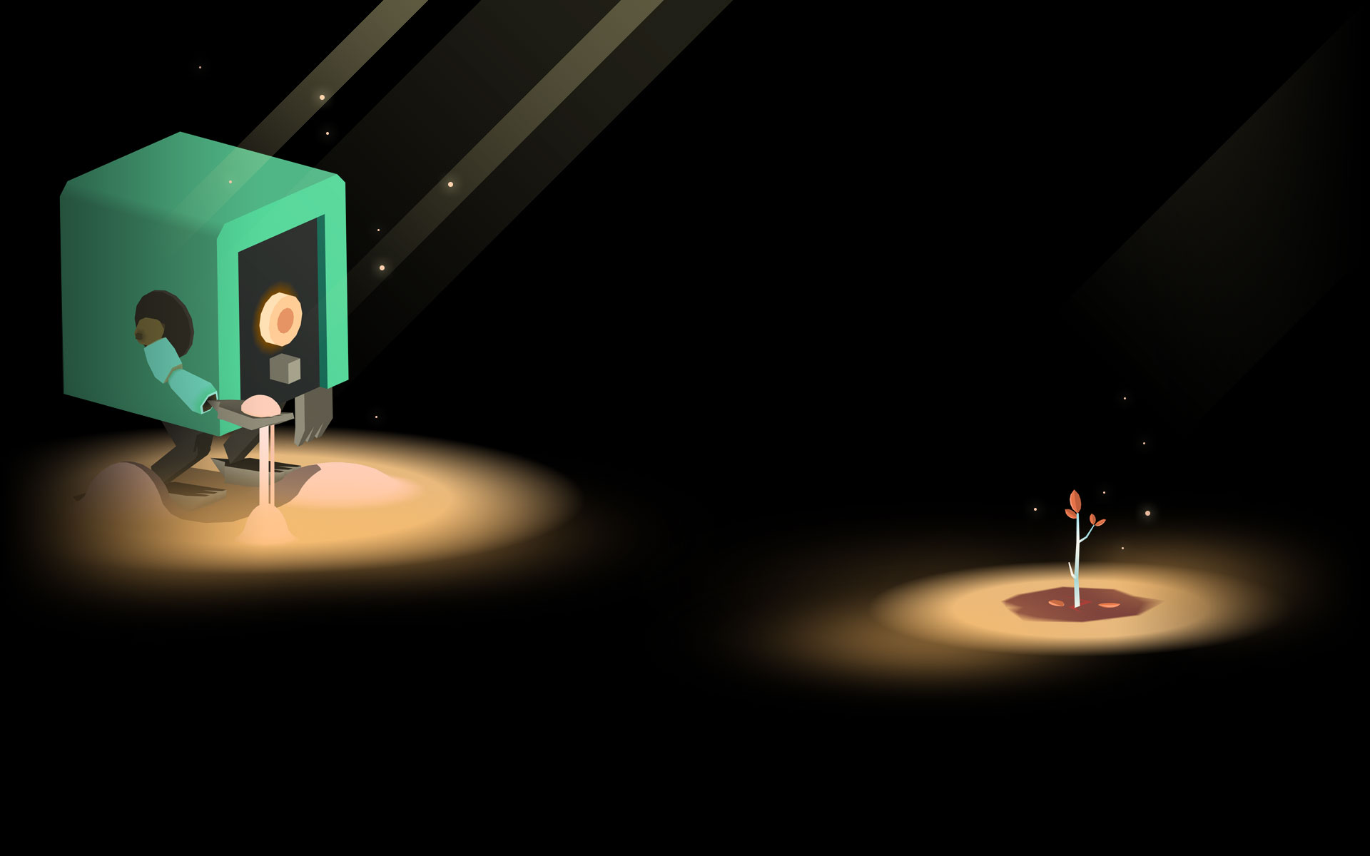 Robot in cave