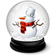 A ball with the snow badge