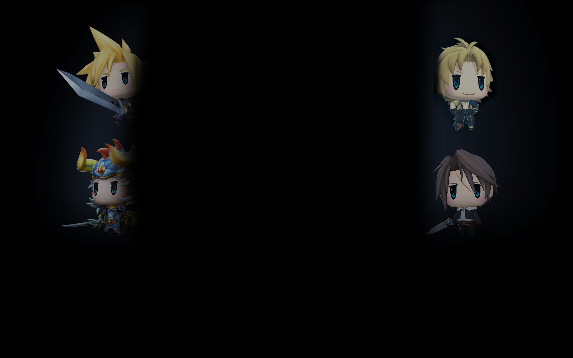 Squall, Cloud, Tidus & Warrior of Light