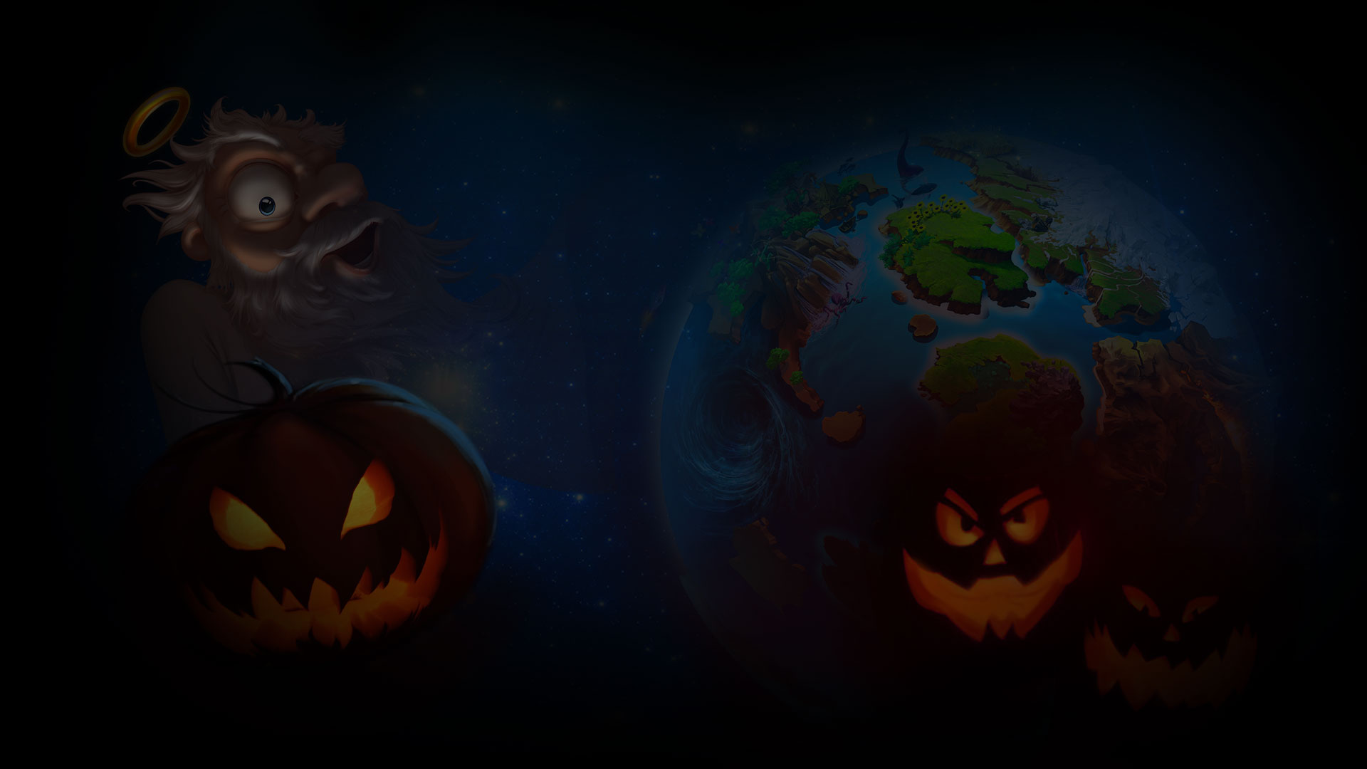 Doodle God Halloween Background