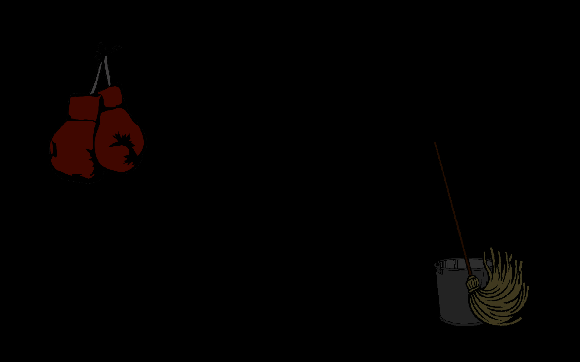 Gloves and bucket