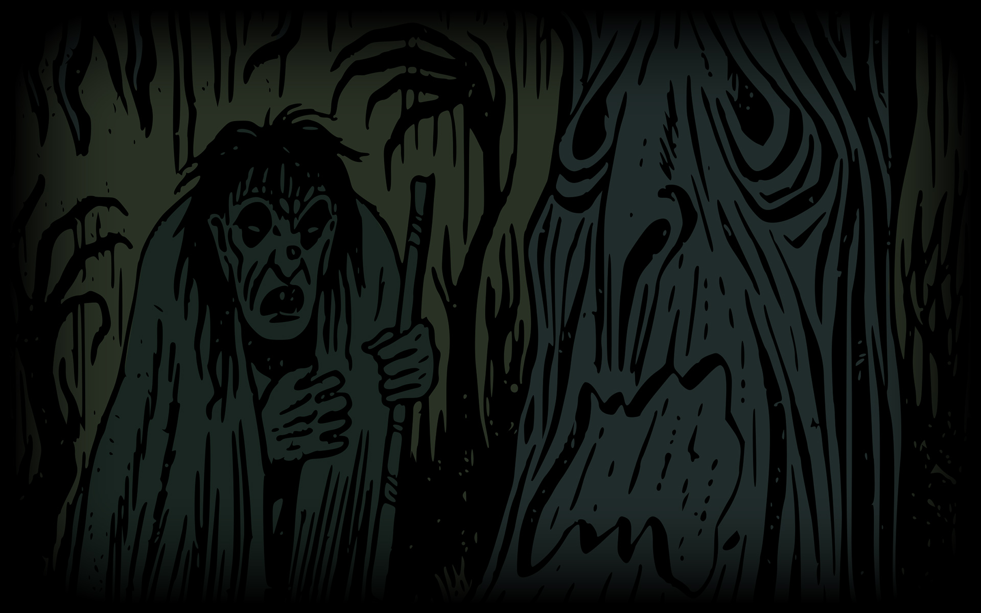 Witch and tree