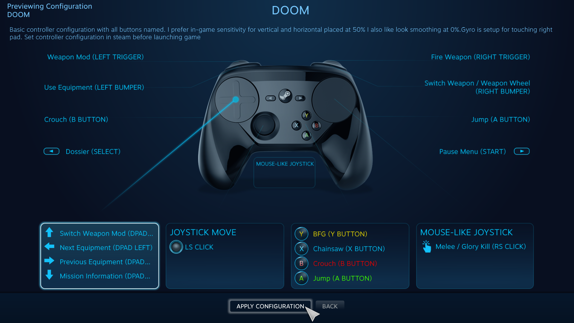 Browsing Configurations（Steamworksドキュメント）