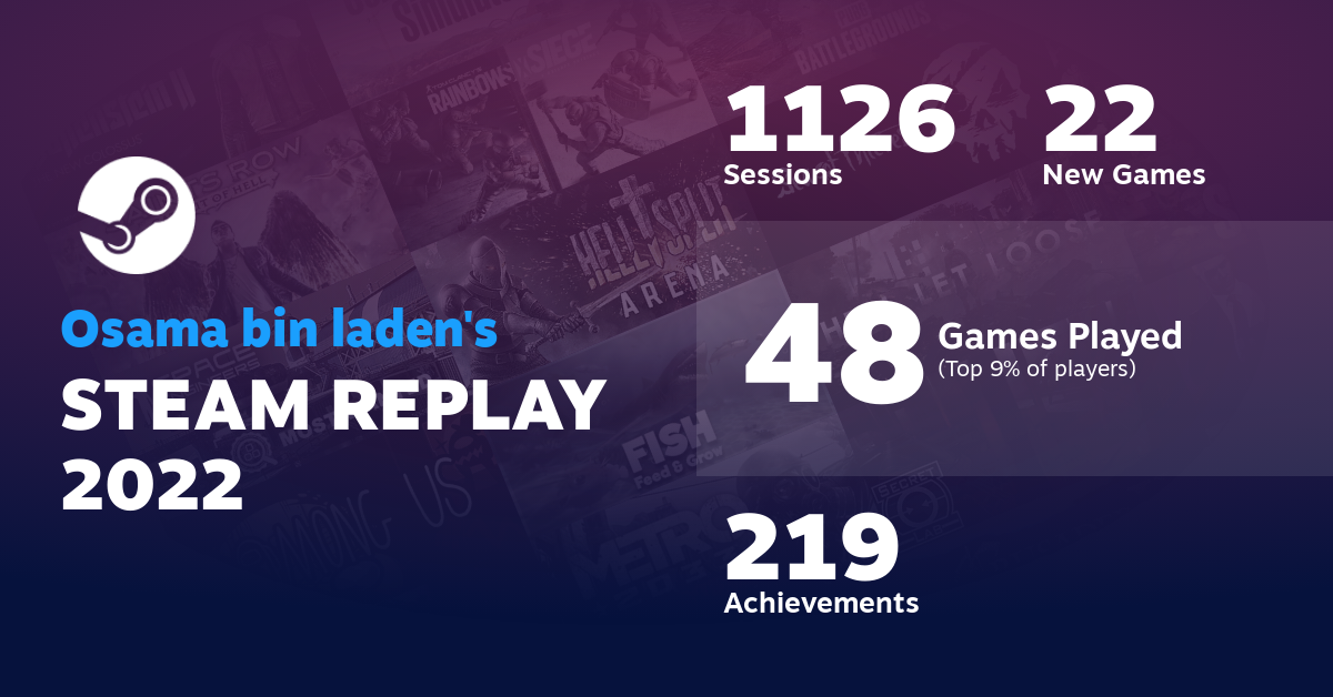 Osama bin laden's STEAM REPLAY 2022