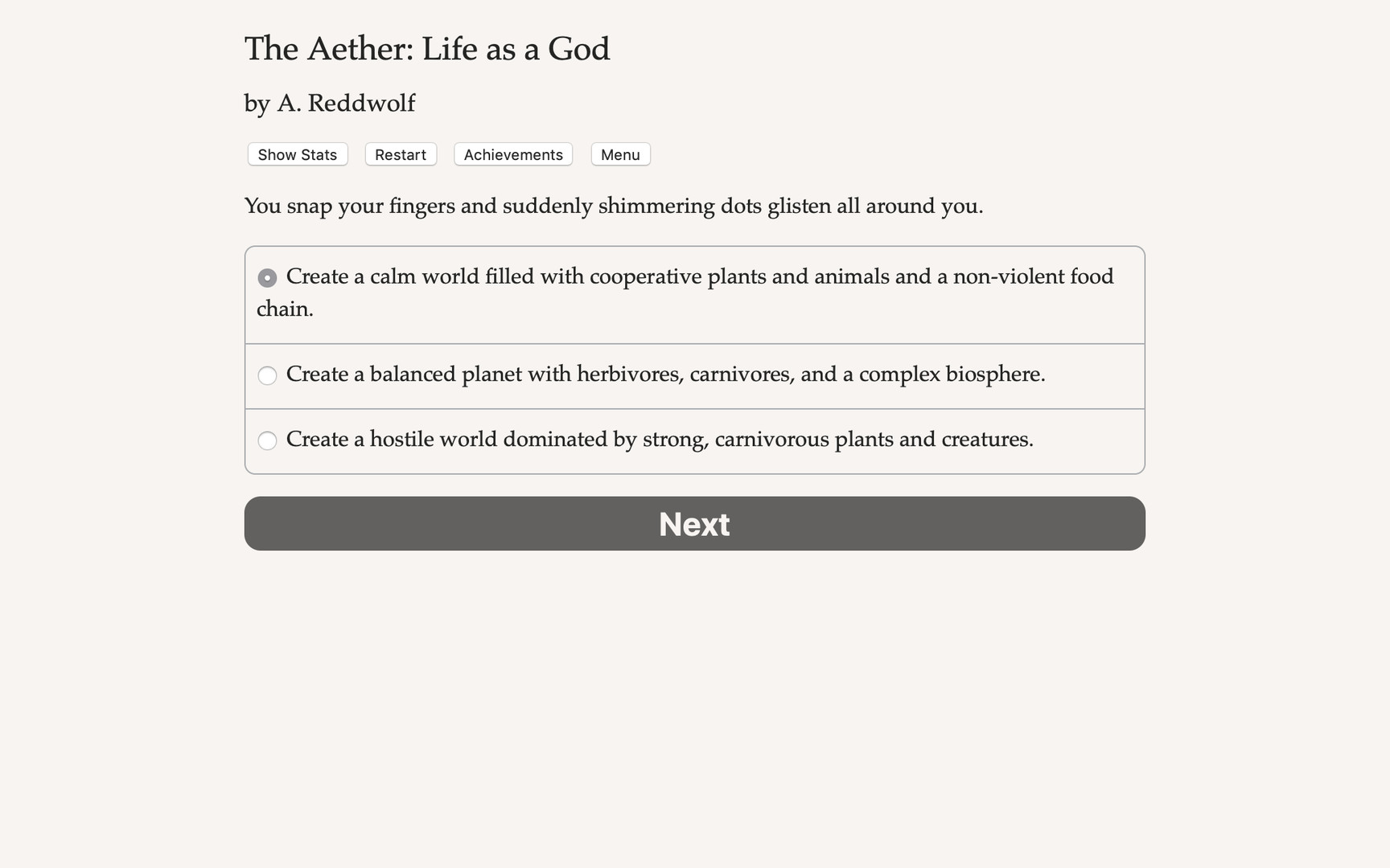 The Aether: Life as a God Demo Featured Screenshot #1