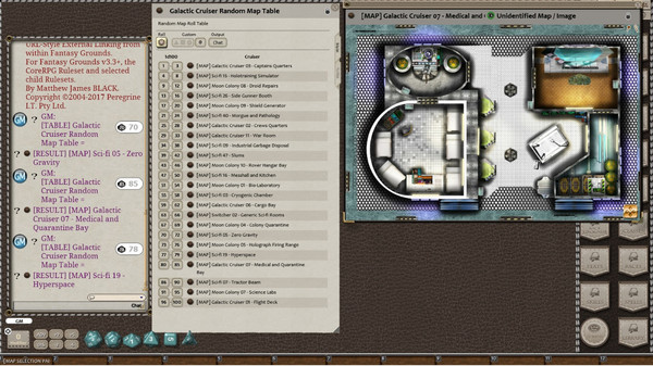 Fantasy Grounds - Meanders Map Pack: Galactic Cruiser (Map Pack)