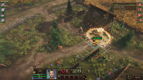 Screenshot of Glorious Companions gameplay showing in-action mechanics