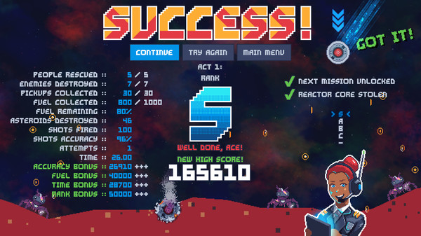 Screenshot z Gravity Ace