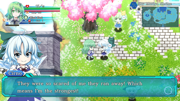 Screenshot z Touhou Genso Wanderer -Lotus Labyrinth R-