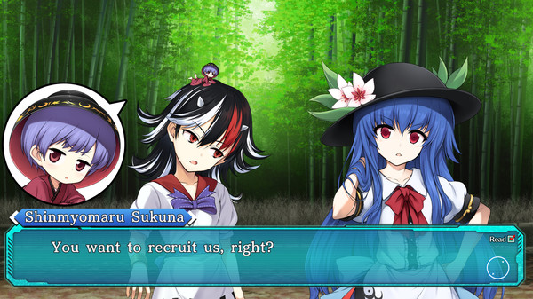 Screenshot z Touhou Genso Wanderer -Lotus Labyrinth R-