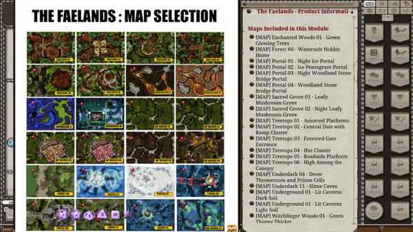 Fantasy Grounds - Meanders Map Pack: The Faelands (Map Pack)
