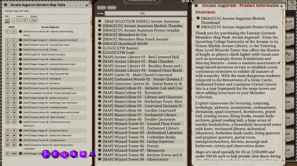 Fantasy Grounds - Meanders Map Pack: Arcane Augurum (Map Pack)