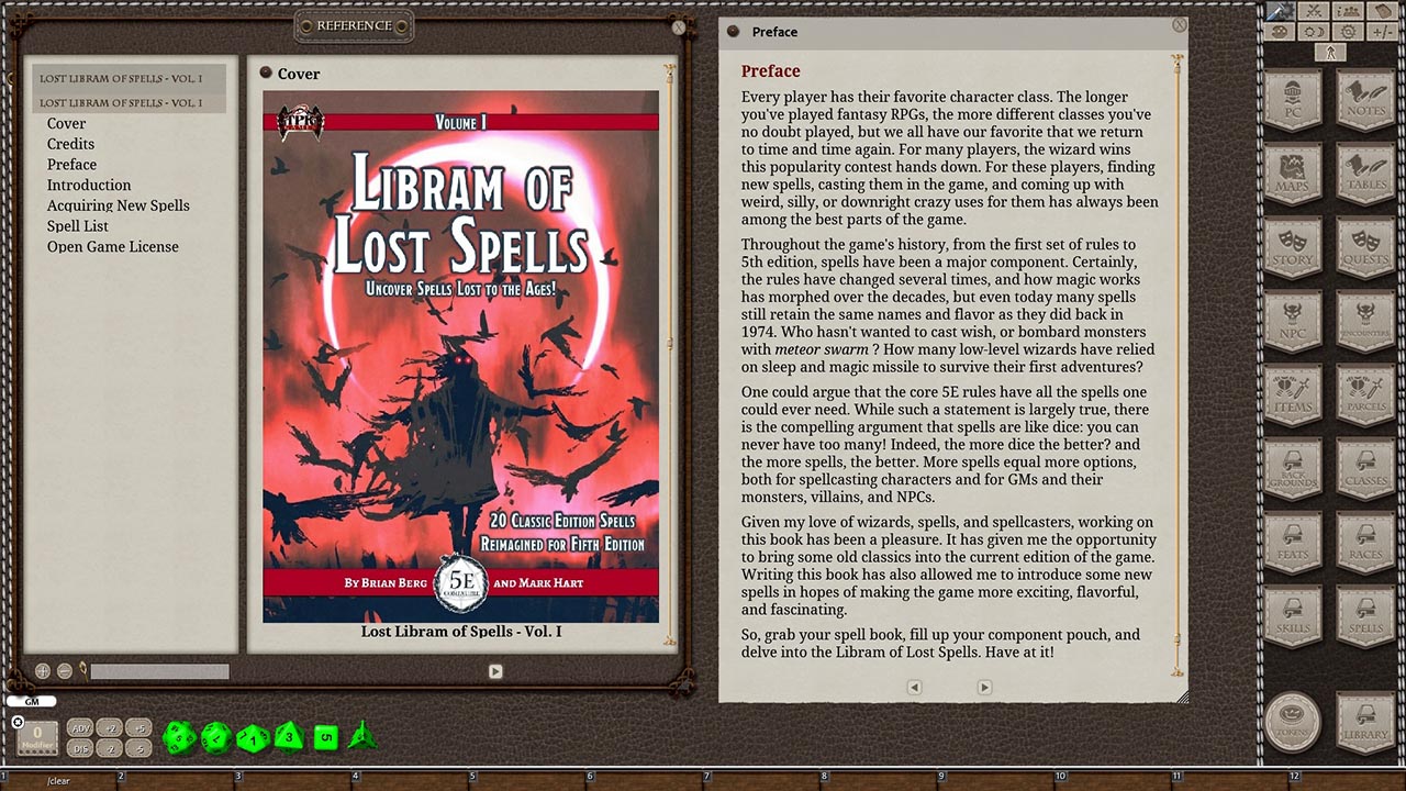 Fantasy Grounds - Libram of Lost Spells, Volume I (5E)のスクリーンショット 1