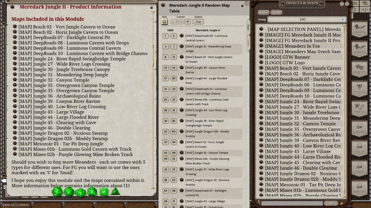 Fantasy Grounds - Meanders Map Pack: Meredark Jungle II (Map Pack) screenshot 2