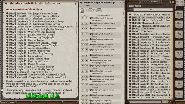 Fantasy Grounds - Meanders Map Pack: Meredark Jungle II (Map Pack)