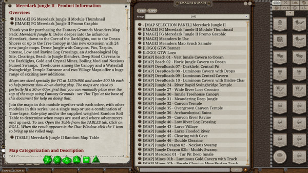 Fantasy Grounds - Meanders Map Pack: Meredark Jungle II (Map Pack)
