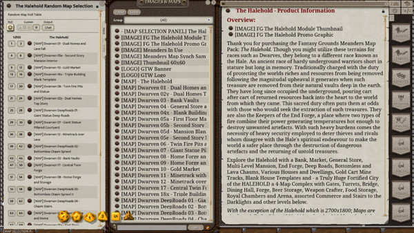 Fantasy Grounds - Meanders Map Pack: The Halehold (Map Pack)