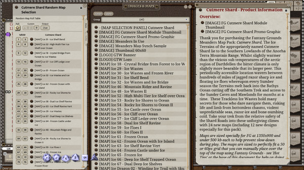 Fantasy Grounds - Meanders Map Pack: Cutmere Shard (Map Pack)