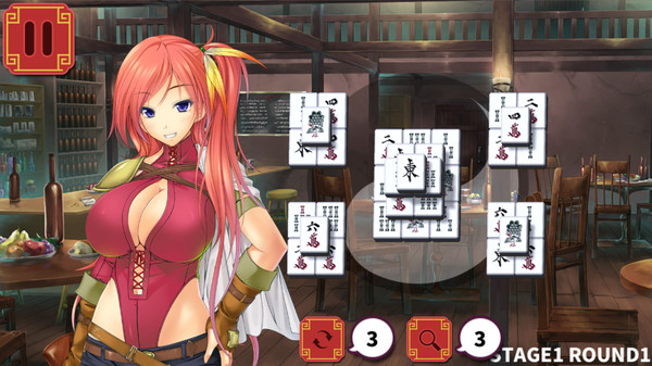 Screenshot z Mahjong Strip Solitaire: Harem Guild Screenshot z Mahjong Strip Solitaire: Harem Guild