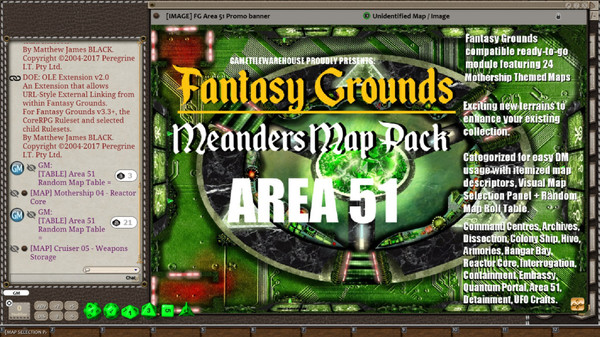 Fantasy Grounds - Meanders Map Pack: Area 51 (Map Pack)