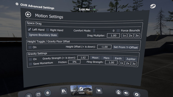 OVR Advanced Settings Screenshot