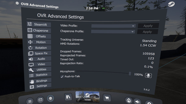 OVR Advanced Settings Screenshot