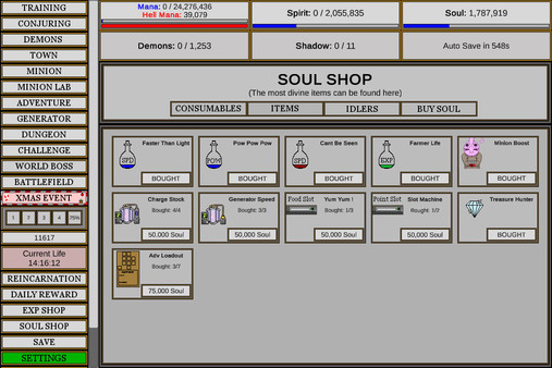 Screenshot z Wizard And Minion Idle