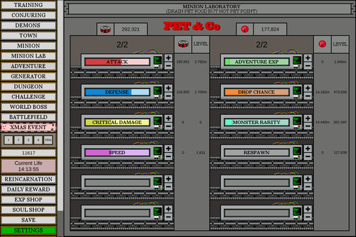 Screenshot z Wizard And Minion Idle