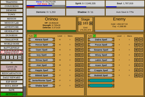 Screenshot z Wizard And Minion Idle