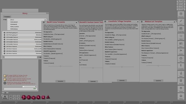 Fantasy Grounds - Monstrous Lairs #12 to #15: Medusas, Aboleth, Lizardfolk, and Bandits (Any Ruleset)
