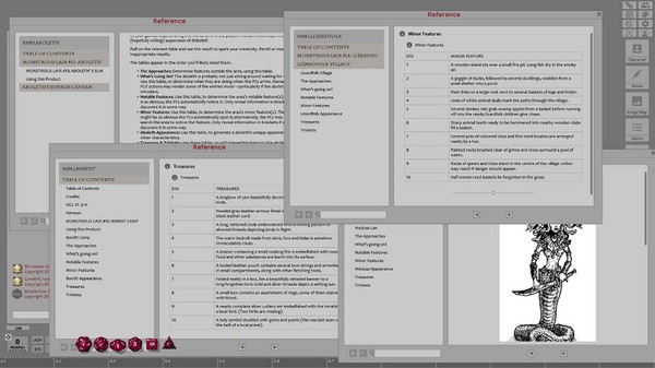 Fantasy Grounds - Monstrous Lairs #12 to #15: Medusas, Aboleth, Lizardfolk, and Bandits (Any Ruleset)
