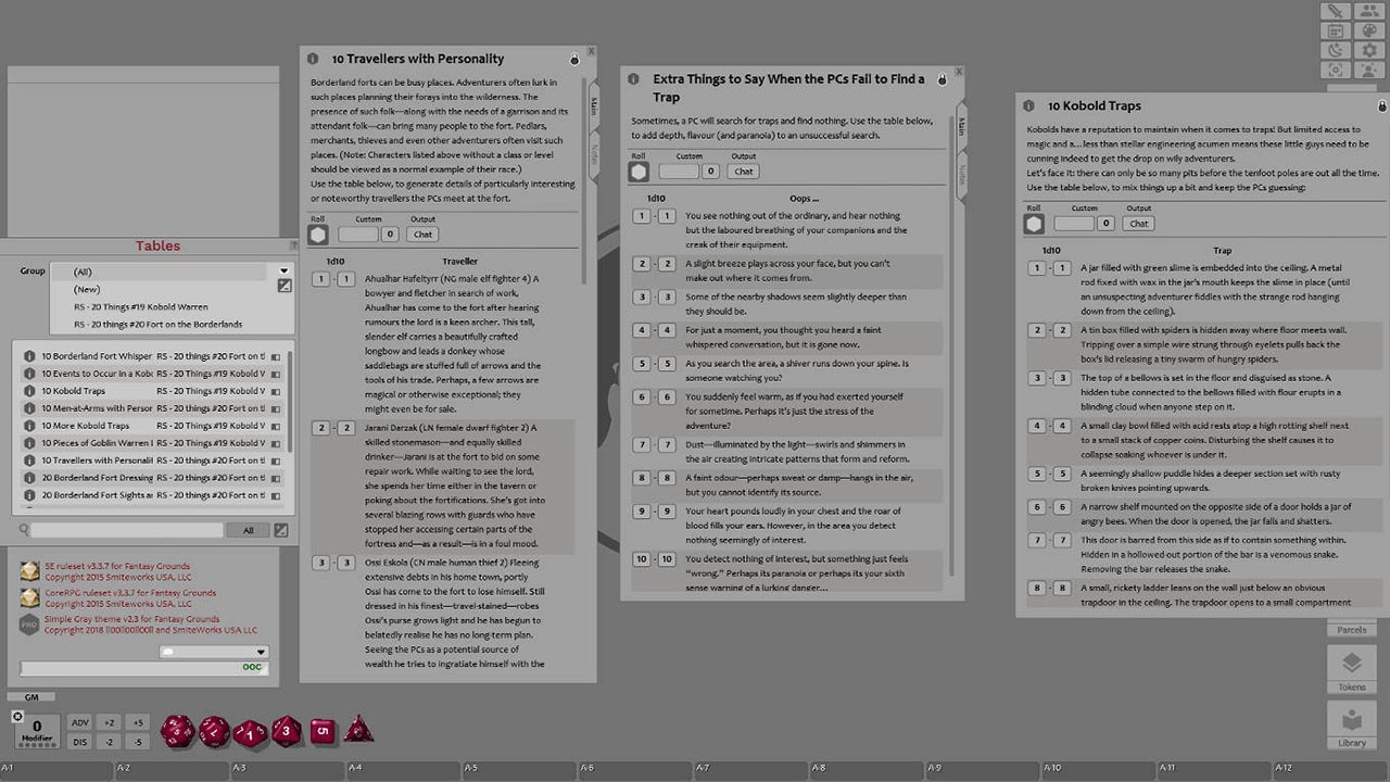 Fantasy Grounds - 20 Things #19 to #20: Kobold Warren, Fort on the Borderlands (Any Ruleset) screenshot 3