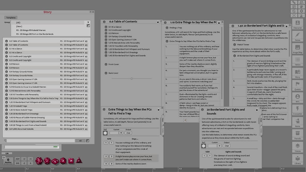 Fantasy Grounds - 20 Things #19 to #20: Kobold Warren, Fort on the Borderlands (Any Ruleset) screenshot 2