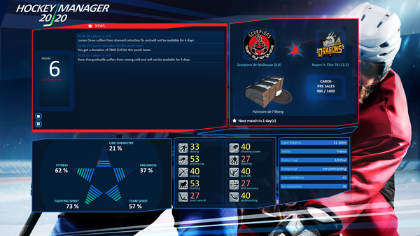 Screenshot z Hockey Manager 20|20