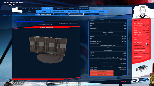 Screenshot z Hockey Manager 20|20