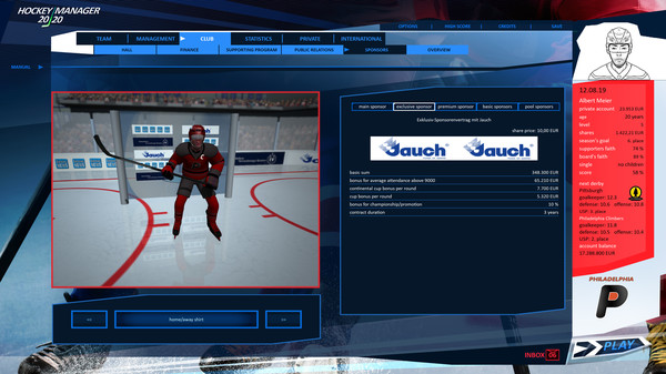 Screenshot z Hockey Manager 20|20