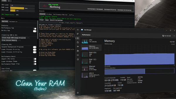 Screenshot z Jitsumi's Game Booster