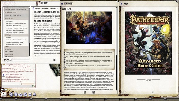 Screenshot z Fantasy Grounds - Pathfinder RPG - Advanced Race Guide (PFRPG)